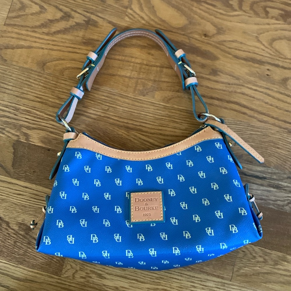 DOONEY & BOURKE Purse Mini East/West Slouch Shoulder Bag- Blue